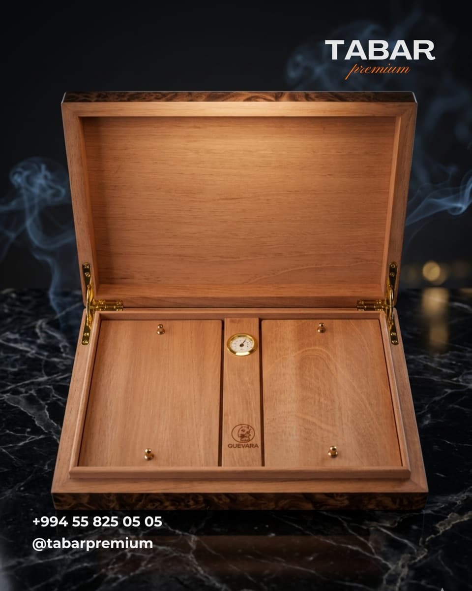 Guevara açıq humidor — daxili görünüş